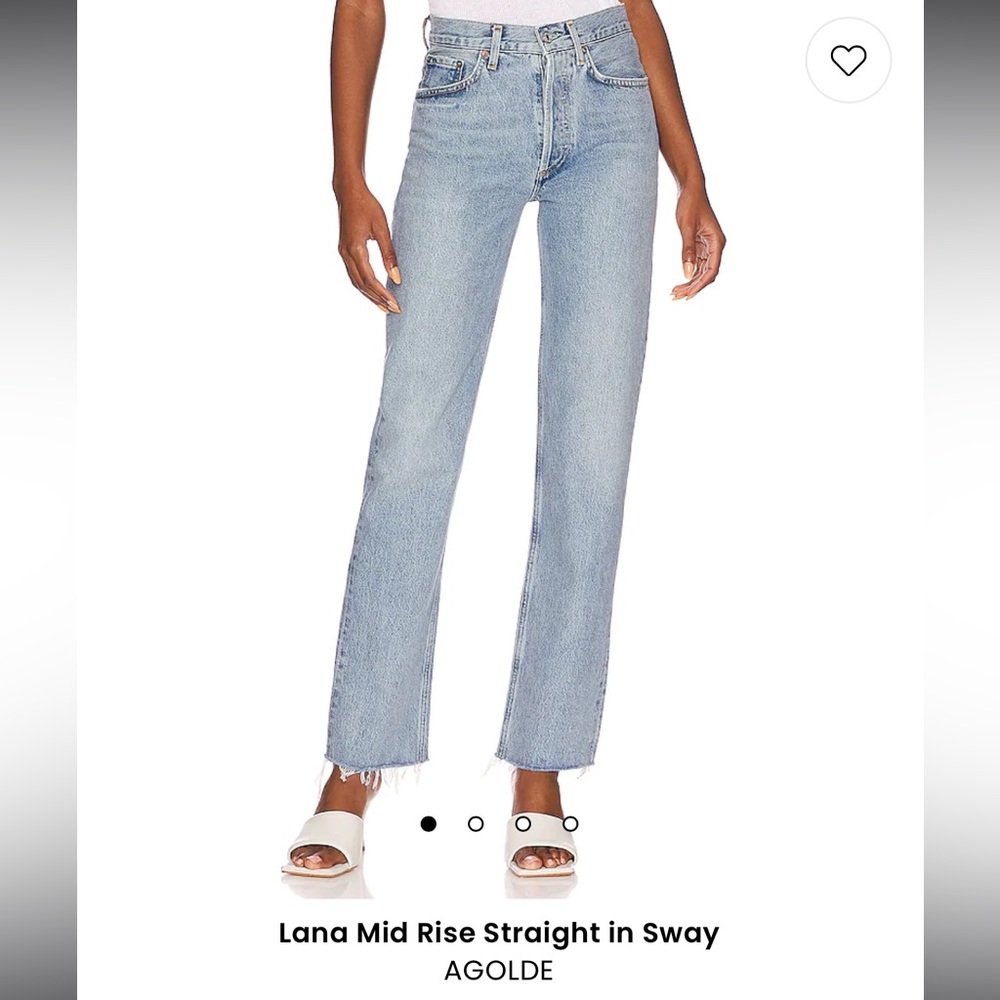 Agolde Lana Mid rise straight size 27. Amazing condition. Color sway.